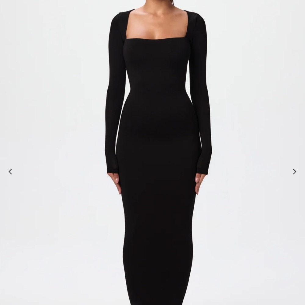 Naked Wardrobe Classic Black Long Sleeve Dress